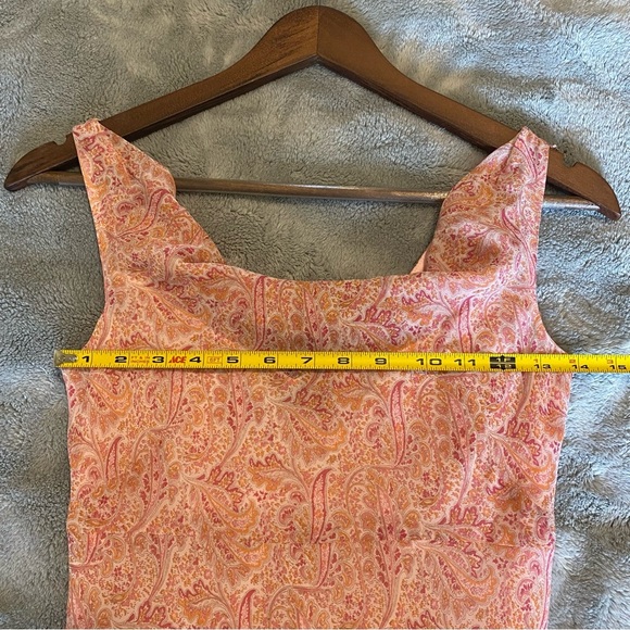 Pink Paisley Cowl Neck Midi Dress size small or XS - Picture 5 of 6